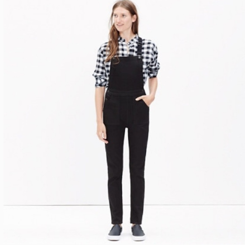 Madewell Black Denim Overalls